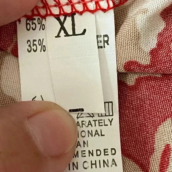 🆕Boho Trendy Red Floral Ruffle-Trim Pocket Shift Dress XL🆕 - Picture 8 of 9